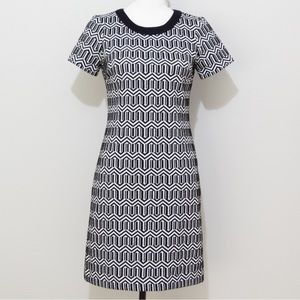 Banana Republic Women's Black & White Geometric Print Dress Size Small NWT